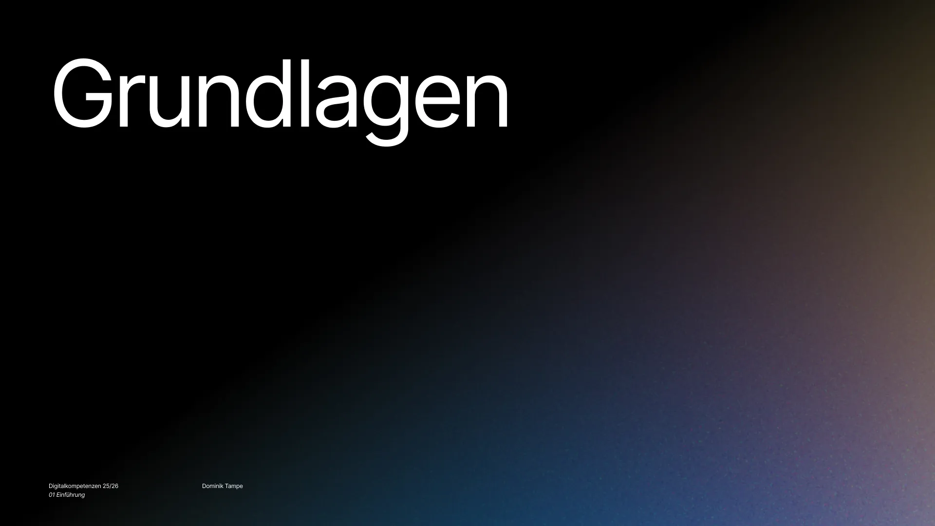 01 Grundlagen und Einführung Cover Bild