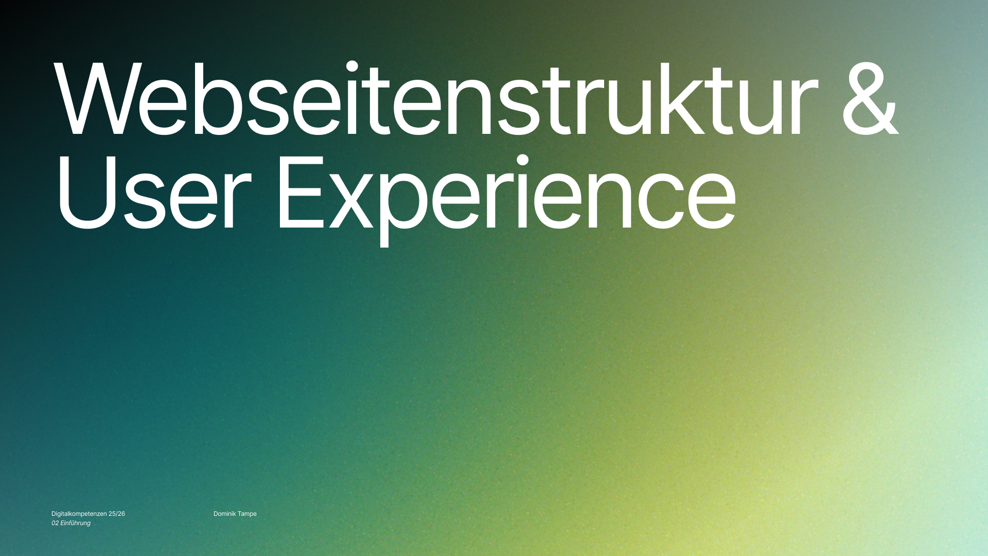 02 Webseitenstruktur und User Experience Cover Bild