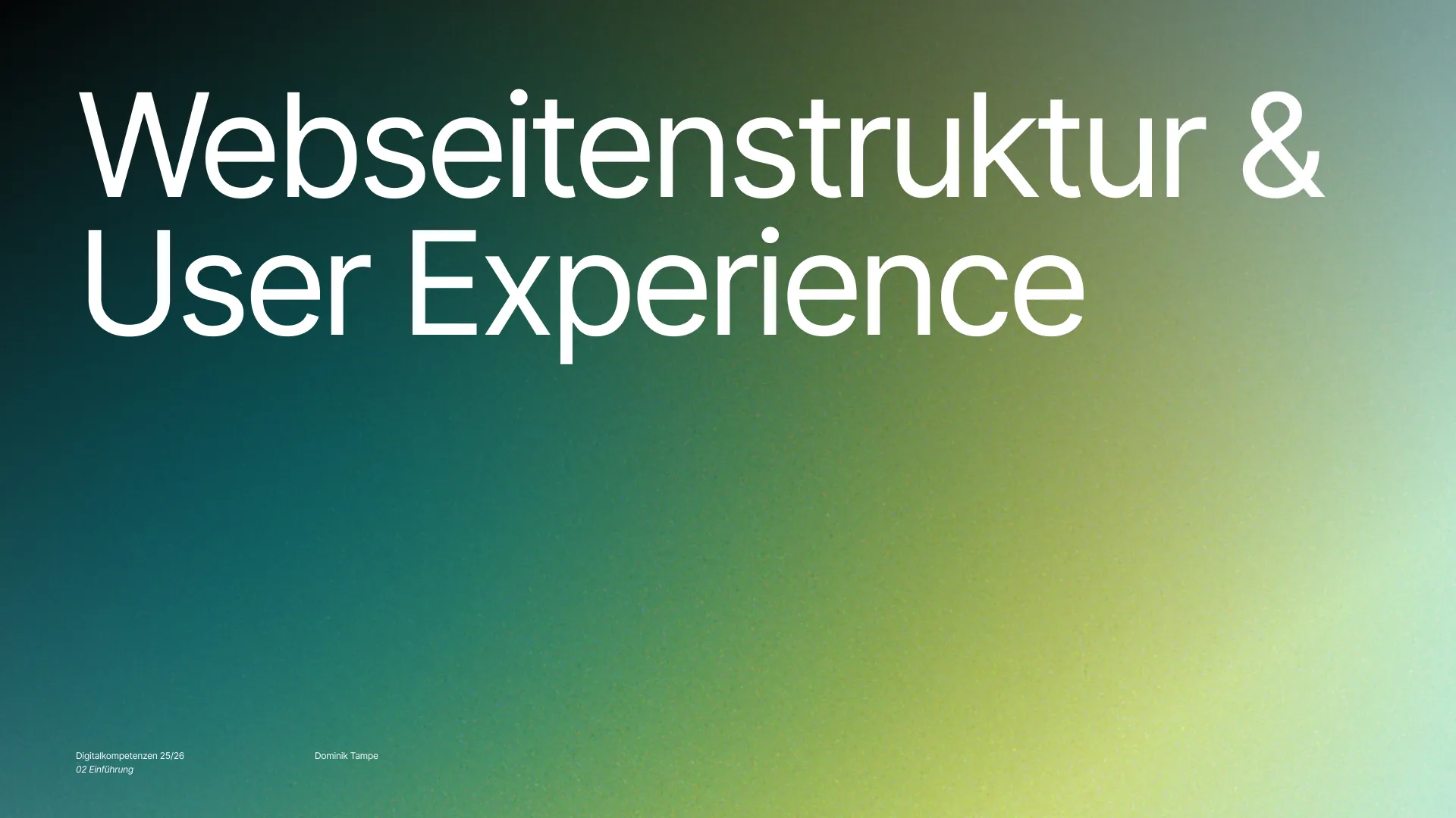 02 Webseitenstruktur und User Experience Cover Bild
