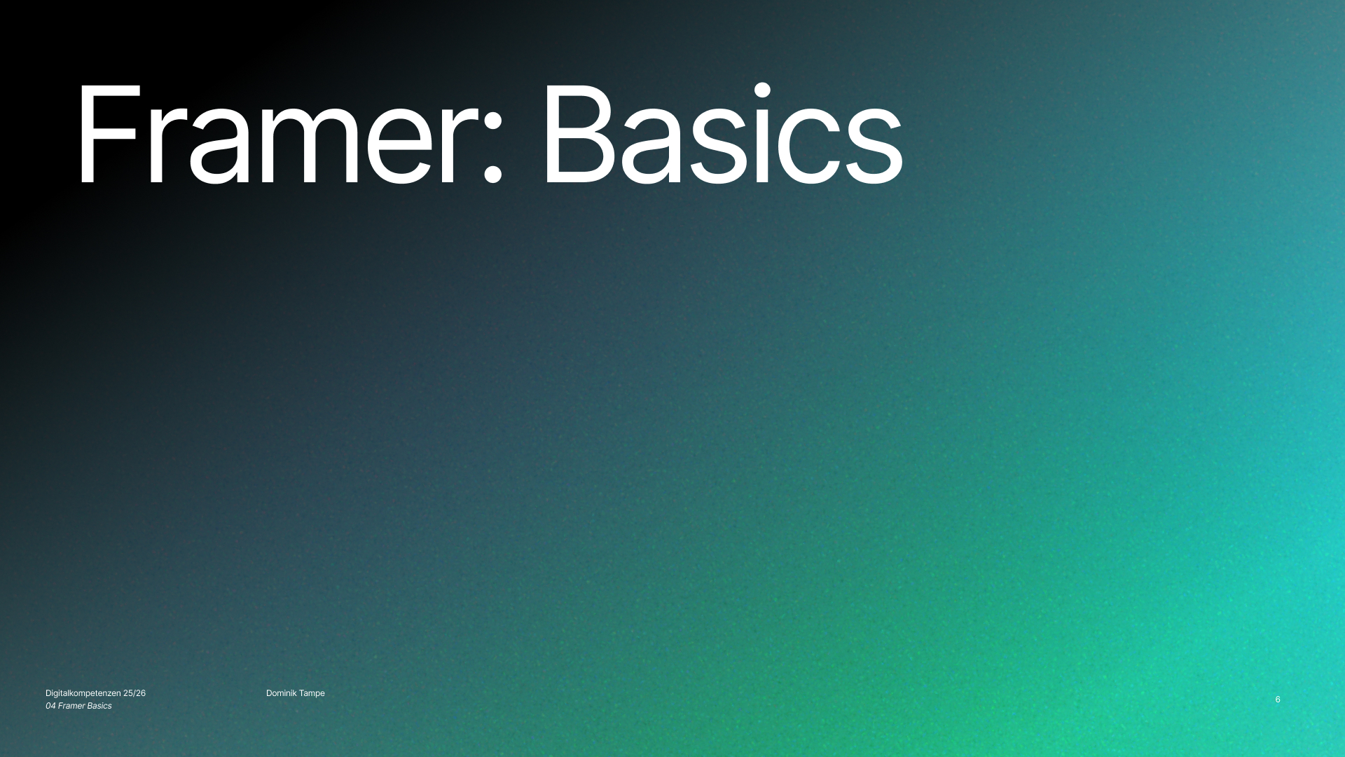 04 Framer Basics Cover Bild