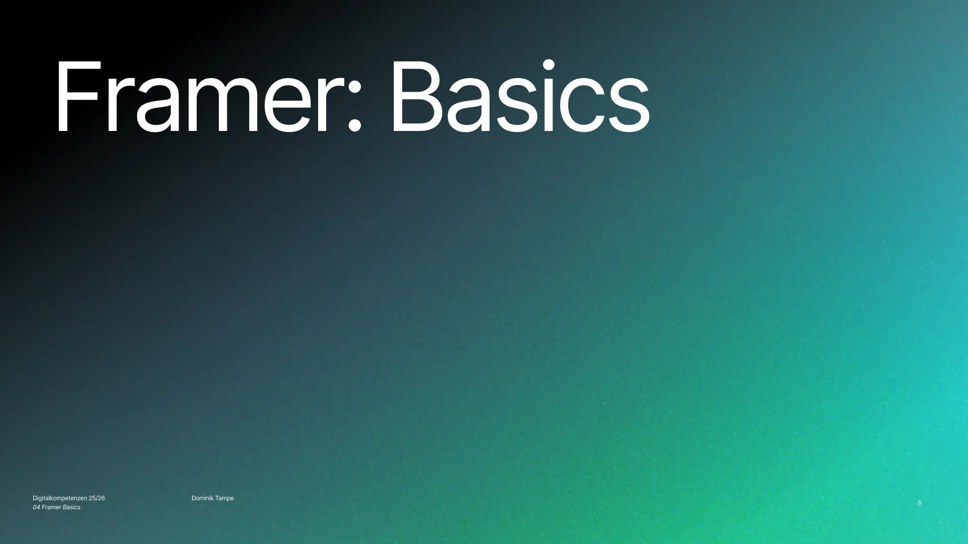 04 Framer Basics Cover Bild