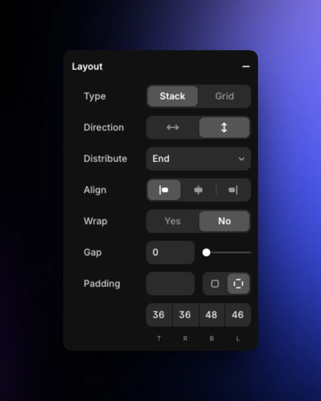 Framer Layout Options