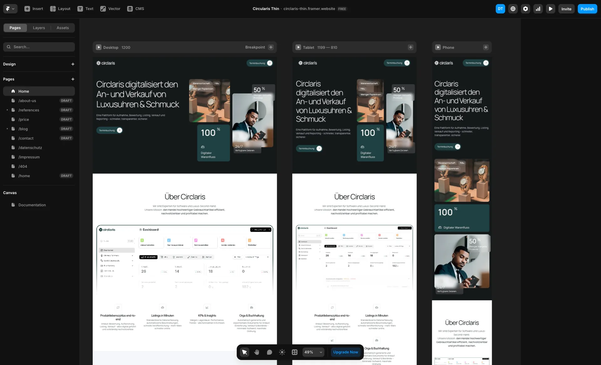 Framer Responsivenes