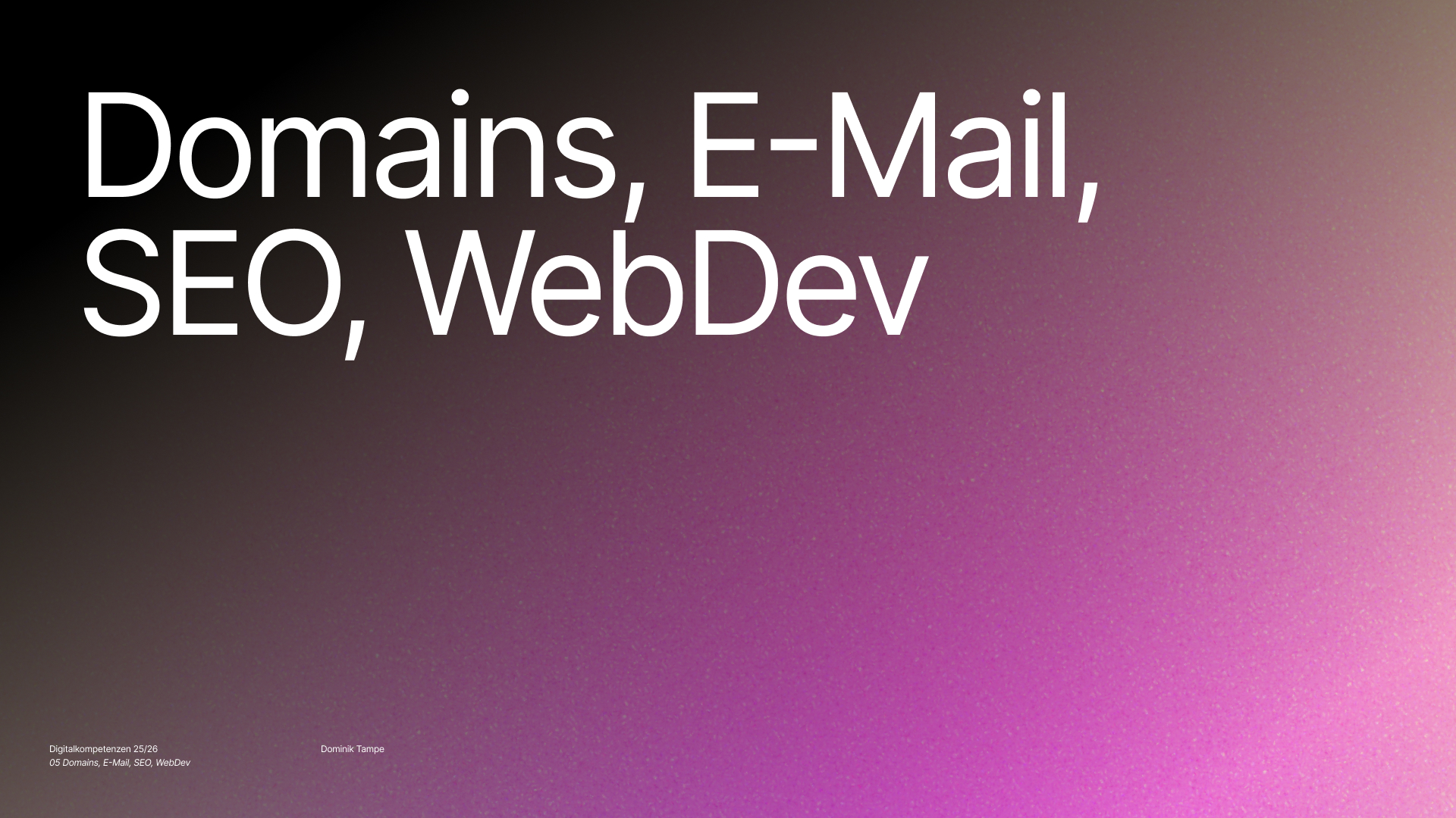 05 Domain, SEO und mehr Cover Bild