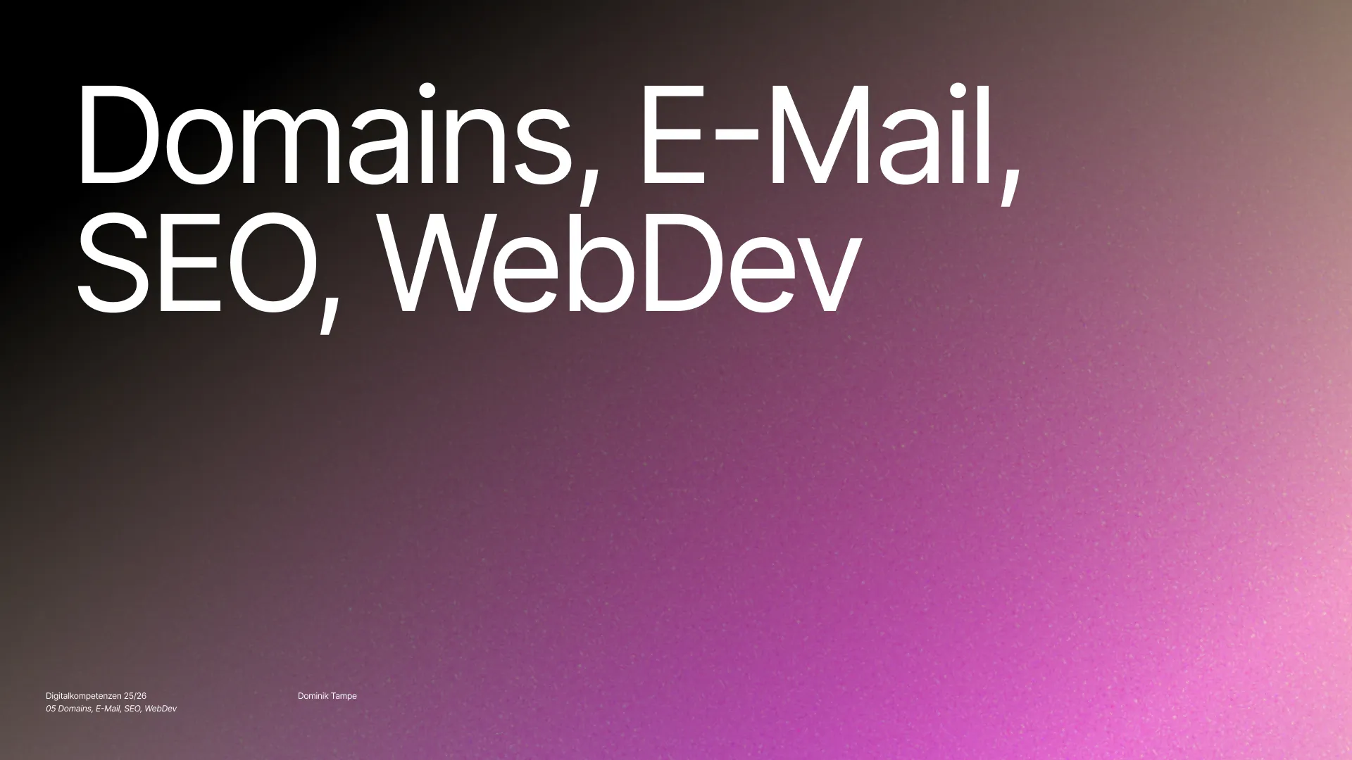 05 Domain, SEO und mehr Cover Bild